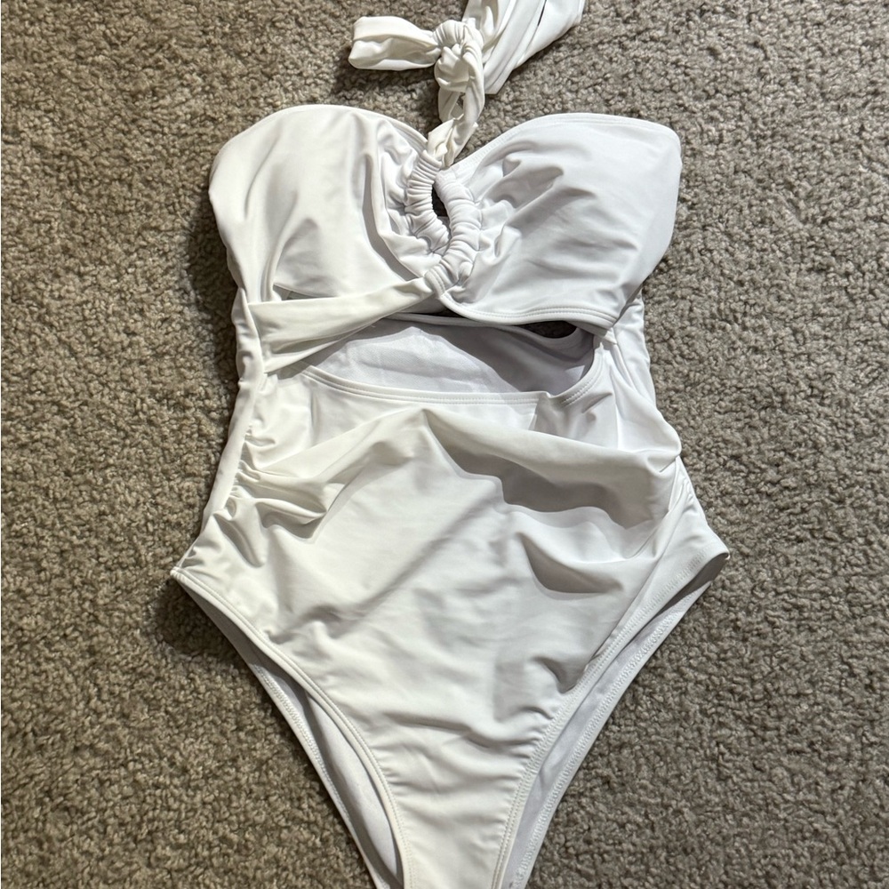 Women’s White One-Piece Swimsuit